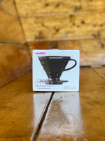 Load image into Gallery viewer, Hario Kasuya V60-02 Ceramic Coffee Dripper (Black) - Shoe Lane Coffee
